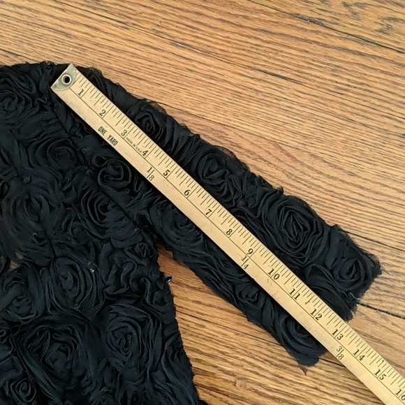 Rachel Roy black floral lace open back dress size 4 - Picture 8 of 8